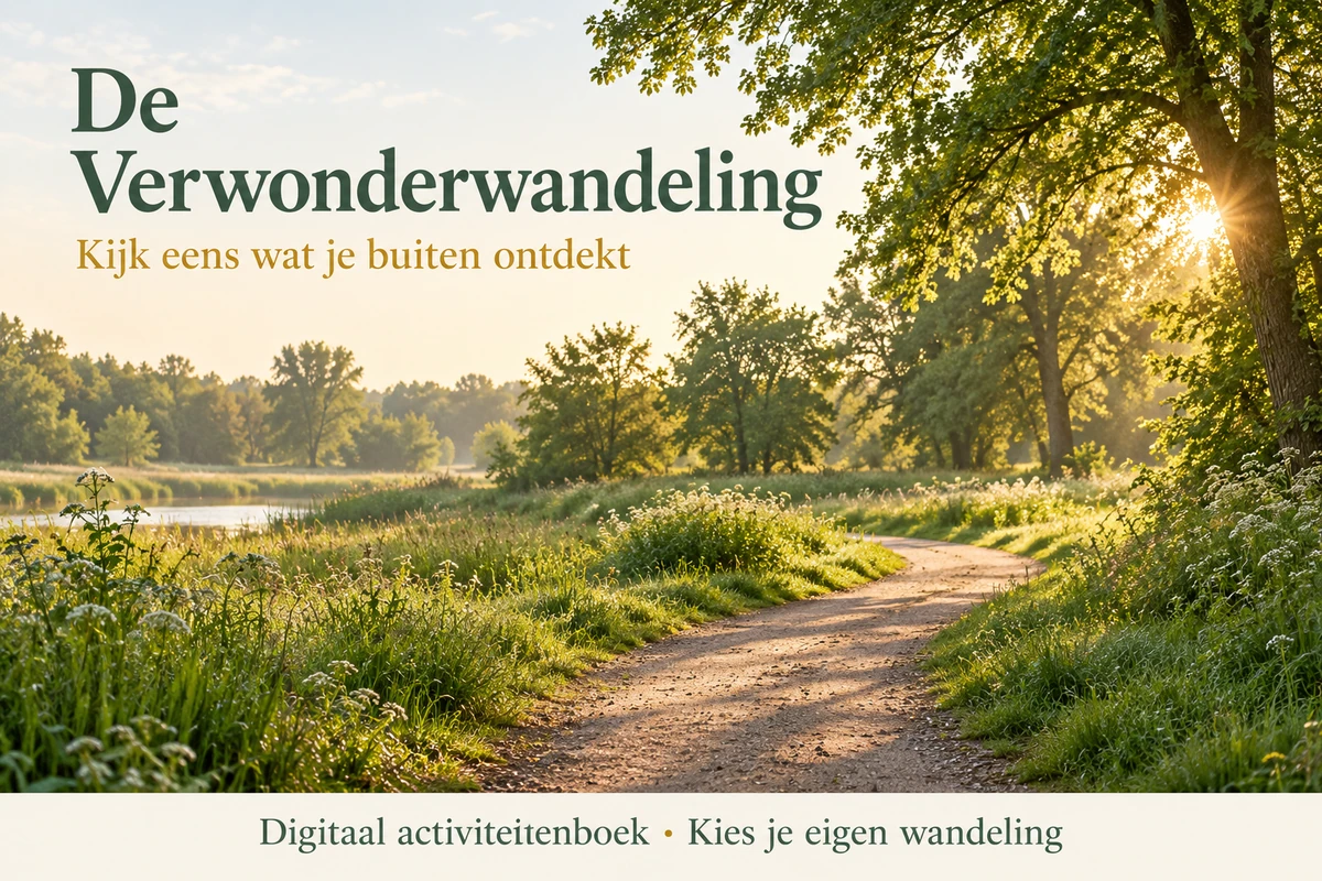 De Verwonderwandeling: een digitaal activiteitenboek om tijdens een eigen wandeling vormen, patronen en kleine verschillen te ontdekken.