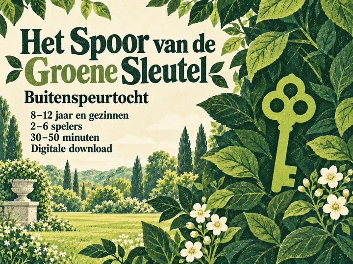 Het Spoor van de Groene Sleutel: buitenspeurtocht voor 2 tot 6 spelers.